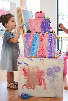 Cardboard Birthday Cake, Painting Walls Ideas, Ideas For Painting Walls, Meri Cherry, Cardboard Cake, Ideas For Painting, Walls Ideas, Happy Birthday Kids, Avenger Birthday Party