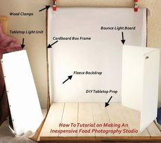 an open box sitting on top of a table with instructions for how to fold it