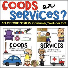 a poster with the words goods or services on it