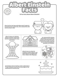 an adult coloring book with the words albert einstein fact