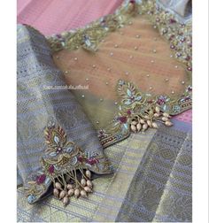 Aari Blouse Design, Amjad Khan, Blouse Hangings, Netted Blouse Designs, Blouse Works, Latest Bridal Blouse Designs, Blouse Ideas, Best Blouse Designs