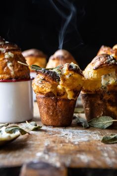 Parmesan Popovers, Half Baked Harvest Recipes, Harvest Recipes, Yorkshire Pudding, Half Baked, Half Baked Harvest, Think Food, Garlic Butter, Scones