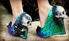 Mermaid Skull, Mermaid Cosplay, Sea Mermaid, Ocean Treasures, Platform High Heel Shoes, Shoe Inspiration, Dead Sea