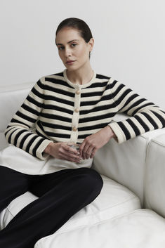 Get ready for the spring-summer season with the new collection of brands from S'portofno. This time the focus is on functionality, minimalism and simplicity. Find your style and check out the novelties at sportofino.com. 

#MySportMyFashion #SportofinoStyle #Trends #Spring #Summer #2024 Boxy Cardigan, Black And Cream, Soft Wool, Cardigan Jacket, Gold Buttons