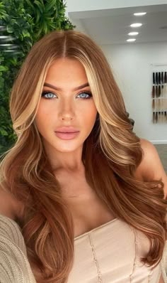 Copper Blonde, Spring Hair Color, Blonde Hair Inspiration, Haircut Styles, Auburn Hair