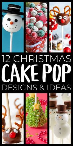 twelve christmas cake pop designs and ideas