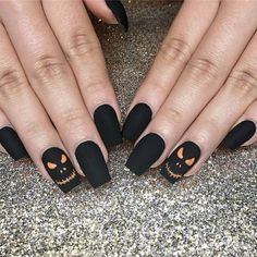 400+ nail designs for your clients #naildesign #nailart #halloweennailart  #halloweennaildesigns #halloweennailsideas  #halloweennail #fallnails #fallnailideas #pinterestnails #nailideasacrylic #nailartistrybykylie #ghostnails October Nails Halloween Black, Halloween Nails Coffin Shape Short, Matte Black Nails Halloween, Halloween Sns Dip Nails, Fall Black Nail Designs, Solid Halloween Nails, Black Matte Halloween Nails, October Nails Halloween Simple, Plain Halloween Nails