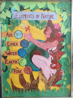 a poster on the side of a building that says elements of nature