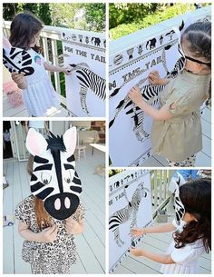 Safari Fourth Birthday, Africa Birthday Party, Jungle Party Activities For Kids, Safari Birthday Games, Safari Birthday Party Activities, Jungle Theme Games, Zebra Birthday Party, Zebra Mask, Zebra Birthday