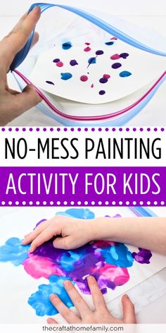 kids are painting with watercolors on paper and then using glue to make them