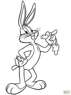 the bugs cartoon character from bugs coloring pages