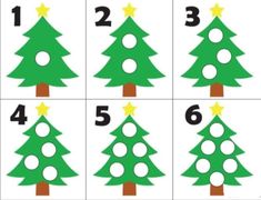 the christmas tree is cut out to make it easier for children to learn how to write numbers