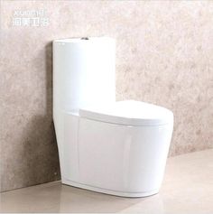 a white toilet sitting next to a wall