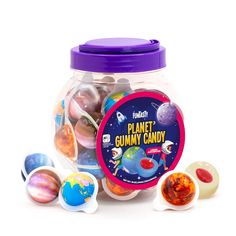 Funtasty Planets Gummy Balls Candy with Jam Center Planet Gummy, Candy Stash, Hard Candy Lollipops, Gum Flavors, Bubble Gum Flavor, Licorice Candy, Taffy Candy, Our Galaxy, Old Fashioned Candy