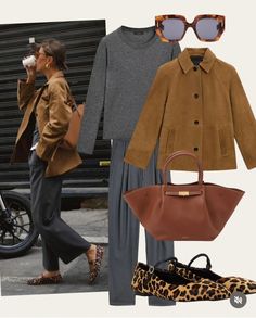 Grey And Camel Outfit, Camel And Grey Outfit, Weekly Outfit Planner, Leopard Shoes Outfit, 2025 Outfits, Neutral Skin, Camel Outfit, Outfit Informal, Suede Outfit