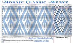 a cross stitch chart with the words mosaic classic wave