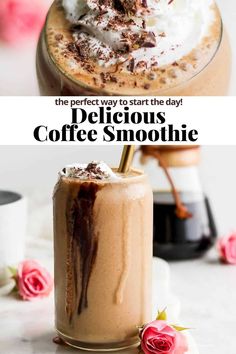 the perfect way to start the day delicious coffee smoothie