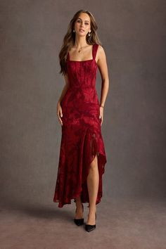 Atelier Dress, Red Formal Dresses, Winter Wedding Guest Dress, Red Maxi Dress, Lace Bride, Red Bridesmaid Dresses, Red Maxi, Wedding Attire Guest, Red Dress Maxi