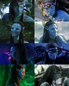 the avatars in avatar are all different colors and sizes, but one is blue