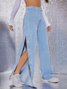 Denim Style Casual, Clothing Pattern Design, Walking Outfits, Jeans Outfit Women, Hijabi Fashion Casual, Career Fashion, Jean Large, Catwalk Fashion, Vintage Crop Tops