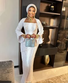 White Lace Styles For Women, White Lace Outfits, Lace Styles For Women, White Lace Styles, Lace Styles For Ladies, White Lace Outfit, Nigerian Dress Styles, Lace Outfits, Nigerian Dress