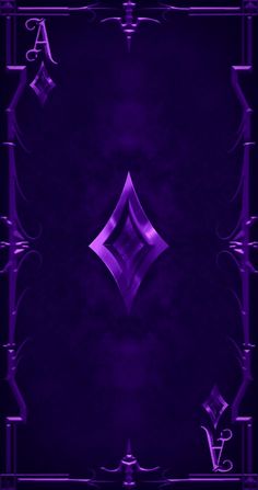 a purple background with an ornate design in the center and two smaller squares on each side