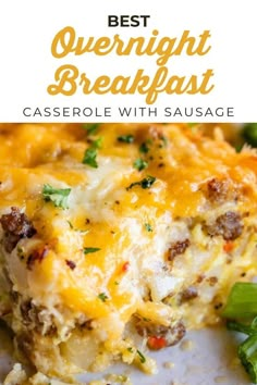 the best overnight breakfast casserole with sausage