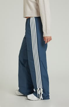 Navy Wide Leg Track Pants Wide Leg Track Pants, Slim Fit Cargo Pants, Skater Pants, Swimsuit Inspo, Gold Adidas, Kids Activewear, Refer A Friend, Xmas Wishlist, Adidas Track Pants