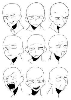 Art Drawing Anime Anime Expressions Faces Reference, Funny Anime Poses Reference, Grimace Drawing Reference, How To Draw Expressions Faces, Shonen Art Style, Emotion Sheet Facial Expressions, Anime Faces Drawing Reference, Surprised Expression Reference, Art Face Expressions