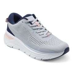 Walk easy in the Easy Spirit Denise Austin Mel walking shoe. It features a cushioned memory foam layer for added comfort, arch support and EMOVE technology. Perfect for all-day walking or standing. Providing comfort over 35 years, Easy Spirit shoes are designed with benefits that keep you moving. -Emove Technology - superior cushioning, maxium support, weightless, shock absorbing. -Orthotic Friendly - Removable footbeds for custom fit. -Cushioned memory foam layer for added comfort and arch support -Mid sole with flex grooves -Beveled outsole for durability and to reduce fatigue -Arch Support | Easy Spirit Women's Denise Austin Mel Emove Casual Walking Shoes, Grey, 12M