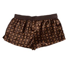 Comfy and sleek brown sleep shorts by Rocawear. Includes two gold tone buttons down front and elastic waistband. 100% polyester. Labelled a size medium, see measurements below. Measurements Waist: 28-36" Hips: 40" Inseam: 1.25" Length: 9.25" Condition: Excellent vintage condition! Women's Nightgowns, Brown Shorts, Thrift Finds, Sleep Shorts, Short Waist, Night Gown, Etsy Vintage, Pajamas, Sleep