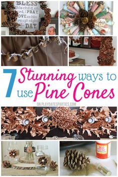 Pinecone Wreaths, Diy Fall Decorations, Art For Toddlers, Cheap Diy Crafts, Cheap Diy Home Decor, Awesome Crafts