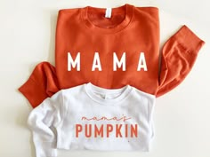 Mama And Mini Thanksgiving Shirts, Baddie Mom Outfits Fall, Fall Mama Outfits, Mommy Halloween Shirts, Mama Pumpkin Shirt, Matching Mommy And Me Outfits, Fall Shirt Ideas For Women, Fall Mama Shirt, Fall Mom Shirts