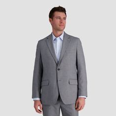 Haggar H26 Men's Tailored Fit Premium Stretch Suit Jacket - Gray 38 Mens Button Up, Sports Jacket, Mens Big And Tall, Big & Tall, Gray Jacket, Drawing Reference, Mens Suits, Blazer Suit, Shoe Laces