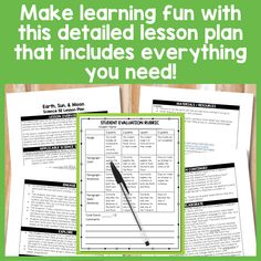 an instructional lesson for students to learn how to make learning fun with this detailed lesson plan that includes everything you need