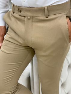 Serra Cream Slim Fit Pants – BOJONI Pants Elegant, Business Casual Wear, Best Pants, Cream Pants, Comfort Design, Slim Fit Pants, Fit Pants, Workout Pants, Business Casual