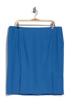 A chic solid pencil skirt is a classic addition to your workwear look. Elegant Workwear Skirt With Straight Hem, Split Design Pencil Skirt For Work, Fitted Solid Color Skirt With Side Slits, Fitted Solid Skirt With Side Slits, Stretch Knee-length Skirt With Side Slits, Workwear Midi Skirt With Side Slits, Spring Fitted Pencil Skirt With Split Design, Fitted Pencil Skirt With Split Design For Spring, Midi Skirt With Side Slits For Work