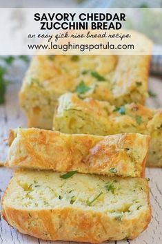 savory cheddar zucchini bread is easy to make and uses fresh herbs