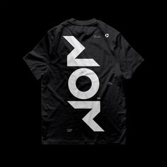 the back of a black shirt with white letters that spell out'yor '