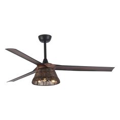 Allow your modern farmhouse environment to radiate peace and cool breezes with the help of our Parrot Uncle 60 in. rustic brown rattan shade ceiling fan chandelier. Both decorative and functional during the day and night, 3-piece propeller blades with a reversible DC motor that is bound to find your right level of cooling comfort. Features 3 maximum 25-Watt E12 base light kits (bulbs are not included, any bulbs meet this requirement works), easy to operate with the included remote control. Brown Ceiling Fan, Brown Ceiling, Fan Chandelier, Caged Ceiling Fan, Farmhouse Ceiling Fan, Rattan Shades, Austin Design, Weathered Oak, Ceiling Fan Chandelier