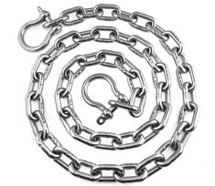 PRICES MAY VARY. Marine Grade Stainless 316 This is a quality marine grade stainless steel (AISI 316) chain specifically cut for anchor chain. The link size is 8mm or 5/16" equivalent. Included are two oversized marine grade stainless steel (AISI 316) anchor shackles. Both the link and the shackles are marked in the European specification style of 8mm (for the chain link size) and 10mm (for the shackle size). The Imperial equivalent is generally considered to be 5/16" for the chain link size. AI Rv Tires, Anchor Chain, Sport Boats, Car Wheels, Steel Chain, The Chain, Chain Link, Doodles, Stainless Steel