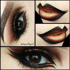 Makeup Bibir, Extreme Make-up, Steampunk Makeup, Mekap Mata, Drag Make-up, Ardell Lashes, Lady Like, Crazy Eyes