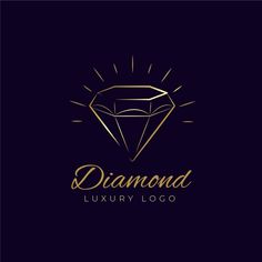 a diamond logo on a dark background