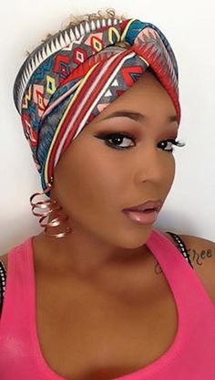 African Print Turban – Jersey Hair Band – Turban Headband – Hair Wrap with Twisted Center on Etsy ~Latest African Fashion, African Prints, African fashion styles, African clothing, Nigerian style, Ghanaian fashion, African women dresses, African Bags, African shoes, Nigerian fashion, Ankara, Kitenge, Aso okè, Kenté, brocade. ~DK Hair Covers, Head Wrap Styles, Face Beat, African Head Wraps, Head Wrap Scarf, Turban Headband, Hair Wraps, American Woman