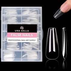 PRICES MAY VARY. ❤️Professional Coffin Shape Gel Tips: Great extension Coffin fake tips show a highly fit nails with high quality innovate material soft gelly tips can be used with nail polish, dip powder, acrylic powder, easily make salon nail effect instead of dropping money at expensive salon! Keep the color good without separation or exposure, look more naturally. ❤️Easy to Use: Our smooth edge of tips have a more shallow curve, convenient to press on nails beds tightly, without feeling unco Clear Press On Nails, Soft Gel Tips, Diy Salon, Nail Effects, Hard Nails, Gel Nail Tips, Manicure Diy, Professional Nail Art, Gel Tips