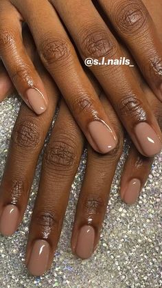 i love these simple, yet clean manicure. just in time for fall 😍🔥  • fall, fall nails, nails, nail design, nail tech, funky nails, cute nails, fun nails, nail ideas, nails designs, nail design ideas, simple, minimalist, simple nail design, nail art, nails, nails acrylic, nails inspo, nails inspiration, nail ideas, nude nails, nude nail polish, fall nail inspo, fall nail inspiration, nail design inspo, nails 2022, fall nail ideas, nails autumn 2022, nails summer 2022, september nails 2022, aesthetic, nude aesthetic, cute nail ideas, cute nail designs, simple nail ideas, short nails 2022, short nail ideas Nude Nails Black Women Short, Wedding Nails Brown Skin, Natural Nails For Black Women, Skin Colour Nails, Natural Nails On Black Women, Nude Polish For Black Women, No Nail Polish Nails, Gel Nails On Dark Skin Hands, Nude Nails Black Women Dark Skin