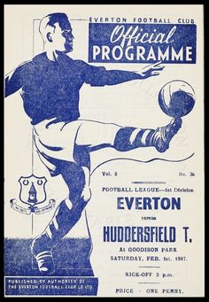 an old poster advertising a football game