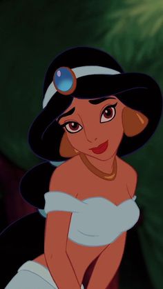 the princess from disney's animated movie, poca - poca is wearing a white dress and black hat