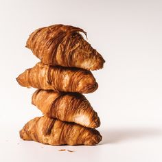 three croissants stacked on top of each other