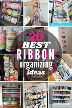 the top 20 best ribbon organization ideas for crafting, sewing and other craftsy projects